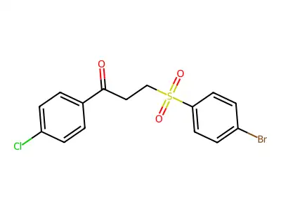 3-[(4-Bromophenyl)sulfonyl]-1-(4-chlorophenyl)-1-propanone structure