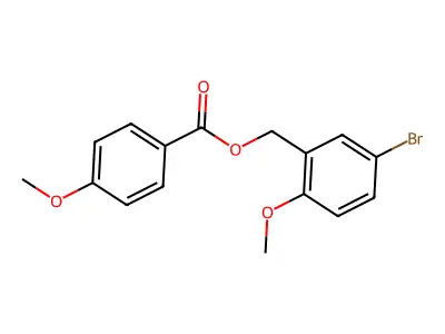(5-Bromo-2-methoxyphenyl)methyl 4-methoxybenzoate structure