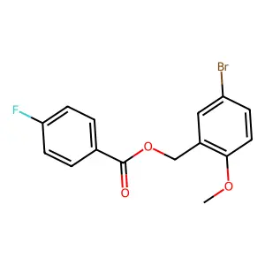 (5-Bromo-2-methoxyphenyl)methyl 4-fluorobenzoate structure