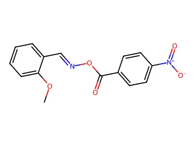 [(2-Methoxyphenyl)methylideneamino] 4-nitrobenzoate structure