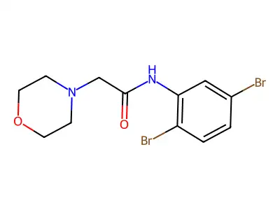 N-(2,5-dibromophenyl)-2-(morpholin-4-yl)acetamide structure