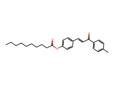 [4-[3-(4-Methylphenyl)-3-oxoprop-1-enyl]phenyl] decanoate structure