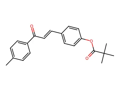 4-[3-(4-Methylphenyl)-3-oxo-1-propenyl]phenyl pivalate structure