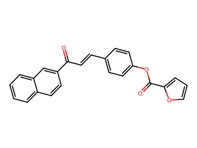 [4-(3-Naphthalen-2-yl-3-oxoprop-1-enyl)phenyl] furan-2-carboxylate structure