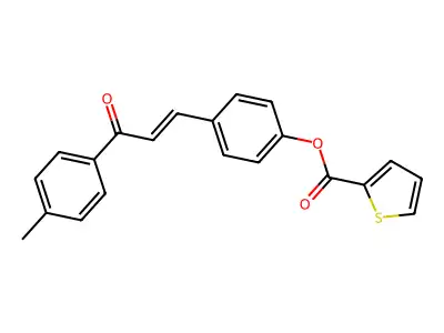 [4-[3-(4-Methylphenyl)-3-oxoprop-1-enyl]phenyl] thiophene-2-carboxylate structure