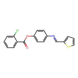 4-{[(E)-2-thienylmethylidene]amino}phenyl 2-chlorobenzenecarboxylate structure