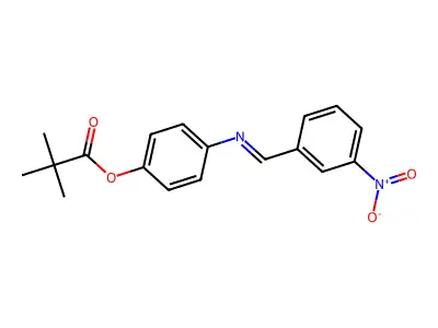 4-{[(3-Nitrophenyl)methylene]amino}phenyl pivalate structure