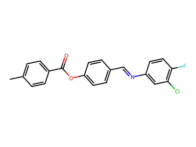 [4-[(3-Chloro-4-fluorophenyl)iminomethyl]phenyl] 4-methylbenzoate structure