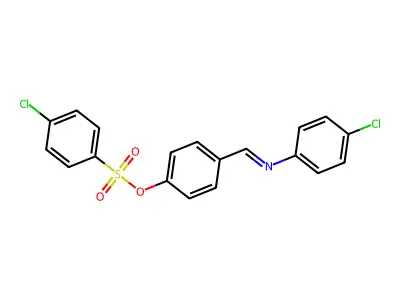 4-{[(4-Chlorophenyl)imino]methyl}phenyl 4-chlorobenzenesulfonate structure