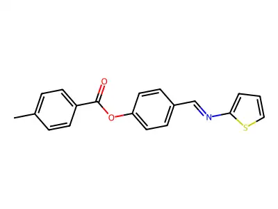 [4-(Thiophen-2-yliminomethyl)phenyl] 4-methylbenzoate structure