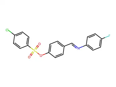 4-{[(4-Fluorophenyl)imino]methyl}phenyl 4-chlorobenzenesulfonate structure