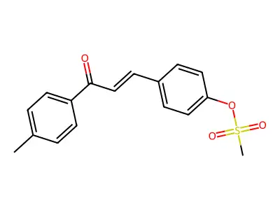 [4-[3-(4-Methylphenyl)-3-oxoprop-1-enyl]phenyl] methanesulfonate structure