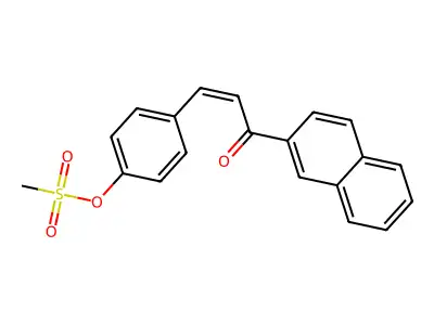 4-[3-(2-Naphthyl)-3-oxo-1-propenyl]phenyl methanesulfonate structure