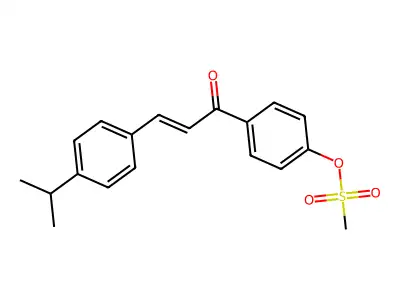 4-[3-(4-Isopropylphenyl)acryloyl]phenyl methanesulfonate structure