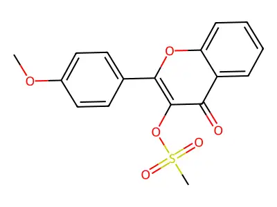 2-(4-methoxyphenyl)-4-oxo-4H-chromen-3-yl methanesulfonate structure