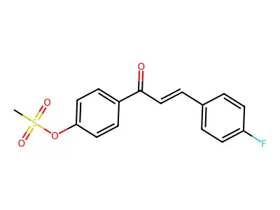 4-[3-(4-Fluorophenyl)acryloyl]phenyl methanesulfonate structure