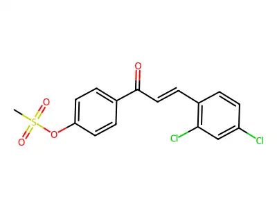 [4-[3-(2,4-Dichlorophenyl)prop-2-enoyl]phenyl] methanesulfonate structure