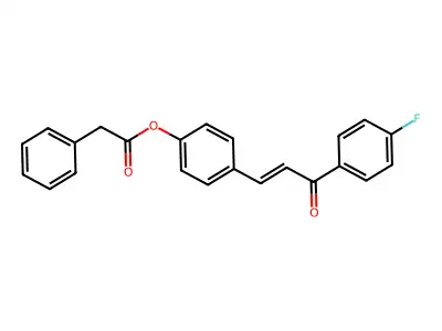 4-[3-(4-Fluorophenyl)-3-oxo-1-propenyl]phenyl 2-phenylacetate structure