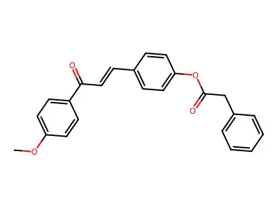 [4-[3-(4-Methoxyphenyl)-3-oxoprop-1-enyl]phenyl] 2-phenylacetate structure
