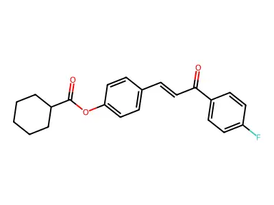 [4-[3-(4-Fluorophenyl)-3-oxoprop-1-enyl]phenyl] cyclohexanecarboxylate structure