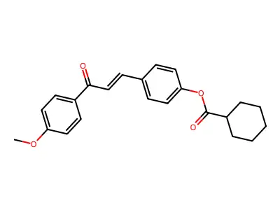 4-[3-(4-Methoxyphenyl)-3-oxo-1-propen-1-yl]phenyl cyclohexanecarboxylate structure
