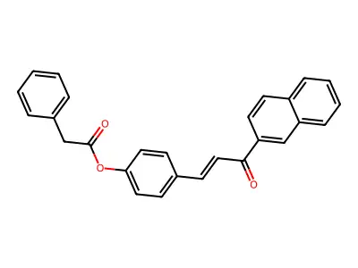 [4-(3-Naphthalen-2-yl-3-oxoprop-1-enyl)phenyl] 2-phenylacetate structure