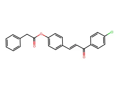 4-[3-(4-Chlorophenyl)-3-oxo-1-propenyl]phenyl 2-phenylacetate structure