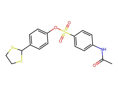 4-(1,3-Dithiolan-2-yl)phenyl 4-(acetylamino)benzenesulfonate structure