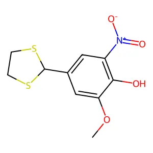 4-(1,3-Dithiolan-2-yl)-2-methoxy-6-nitrophenol structure