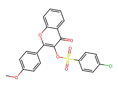 2-(4-methoxyphenyl)-4-oxo-4H-chromen-3-yl 4-chlorobenzene-1-sulfonate structure
