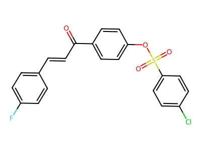 [4-[3-(4-Fluorophenyl)prop-2-enoyl]phenyl] 4-chlorobenzenesulfonate structure