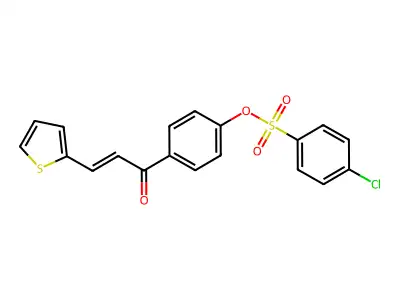 [4-(3-Thiophen-2-ylprop-2-enoyl)phenyl] 4-chlorobenzenesulfonate structure