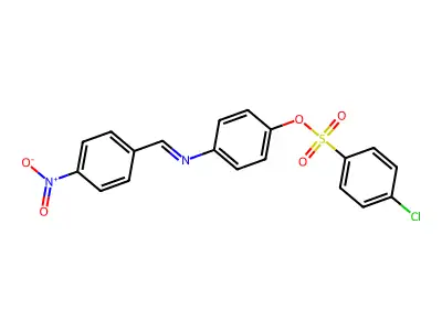 4-{[(4-Nitrophenyl)methylene]amino}phenyl 4-chlorobenzenesulfonate structure