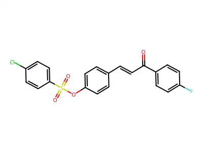 [4-[3-(4-Fluorophenyl)-3-oxoprop-1-enyl]phenyl] 4-chlorobenzenesulfonate structure