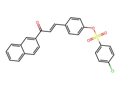 [4-(3-Naphthalen-2-yl-3-oxoprop-1-enyl)phenyl] 4-chlorobenzenesulfonate structure