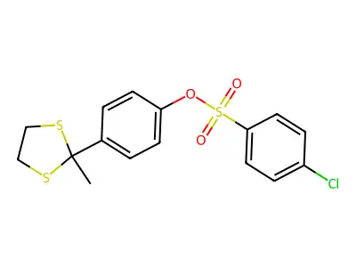 4-(2-Methyl-1,3-dithiolan-2-yl)phenyl 4-chlorobenzenesulfonate structure