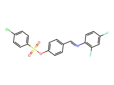 4-{[(2,4-Difluorophenyl)imino]methyl}phenyl 4-chlorobenzenesulfonate structure