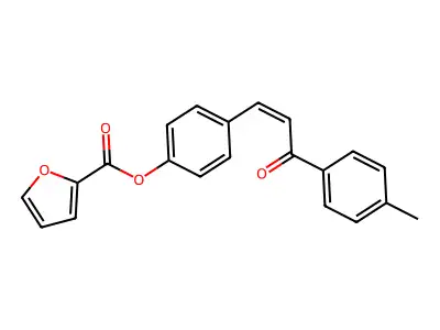 [4-[3-(4-Methylphenyl)-3-oxoprop-1-enyl]phenyl] furan-2-carboxylate structure