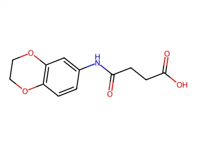 4-(2,3-Dihydro-1,4-benzodioxin-6-ylamino)-4-oxobutanoic acid structure