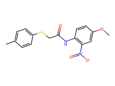 N-(4-methoxy-2-nitrophenyl)-2-[(4-methylphenyl)sulfanyl]acetamide structure