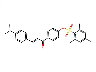 [4-[3-(4-Propan-2-ylphenyl)prop-2-enoyl]phenyl] 2,4,6-trimethylbenzenesulfonate structure
