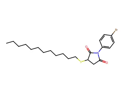 1-(4-bromophenyl)-3-(dodecylsulfanyl)dihydro-1H-pyrrole-2,5-dione structure