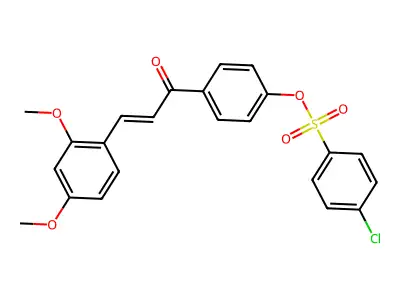 [4-[3-(2,4-Dimethoxyphenyl)prop-2-enoyl]phenyl] 4-chlorobenzenesulfonate structure