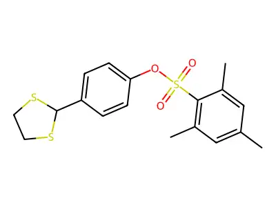 4-(1,3-Dithiolan-2-yl)phenyl 2,4,6-trimethylbenzenesulfonate structure