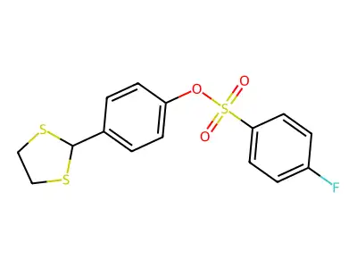 4-(1,3-Dithiolan-2-yl)phenyl 4-fluorobenzenesulfonate structure