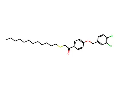 1-[4-[(3,4-Dichlorophenyl)methoxy]phenyl]-2-dodecylsulfanylethanone structure
