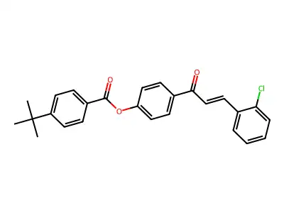 [4-[3-(2-Chlorophenyl)prop-2-enoyl]phenyl] 4-tert-butylbenzoate structure