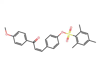 [4-[3-(4-Methoxyphenyl)-3-oxoprop-1-enyl]phenyl] 2,4,6-trimethylbenzenesulfonate structure