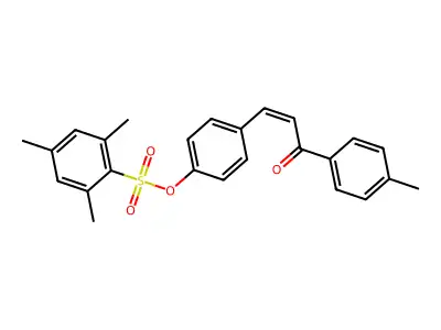 [4-[3-(4-Methylphenyl)-3-oxoprop-1-enyl]phenyl] 2,4,6-trimethylbenzenesulfonate structure