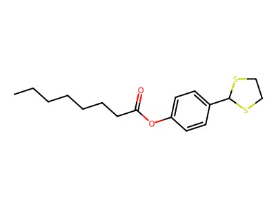 4-(1,3-Dithiolan-2-yl)phenyl octanoate structure